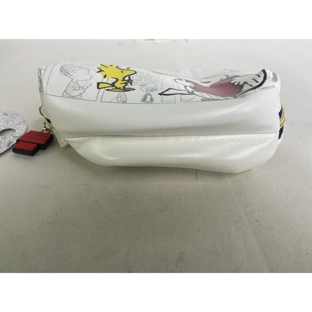 Peanuts Snoopy Woodstock Cosmetic Make Up Bag Zip Pouch Comic Print NEW